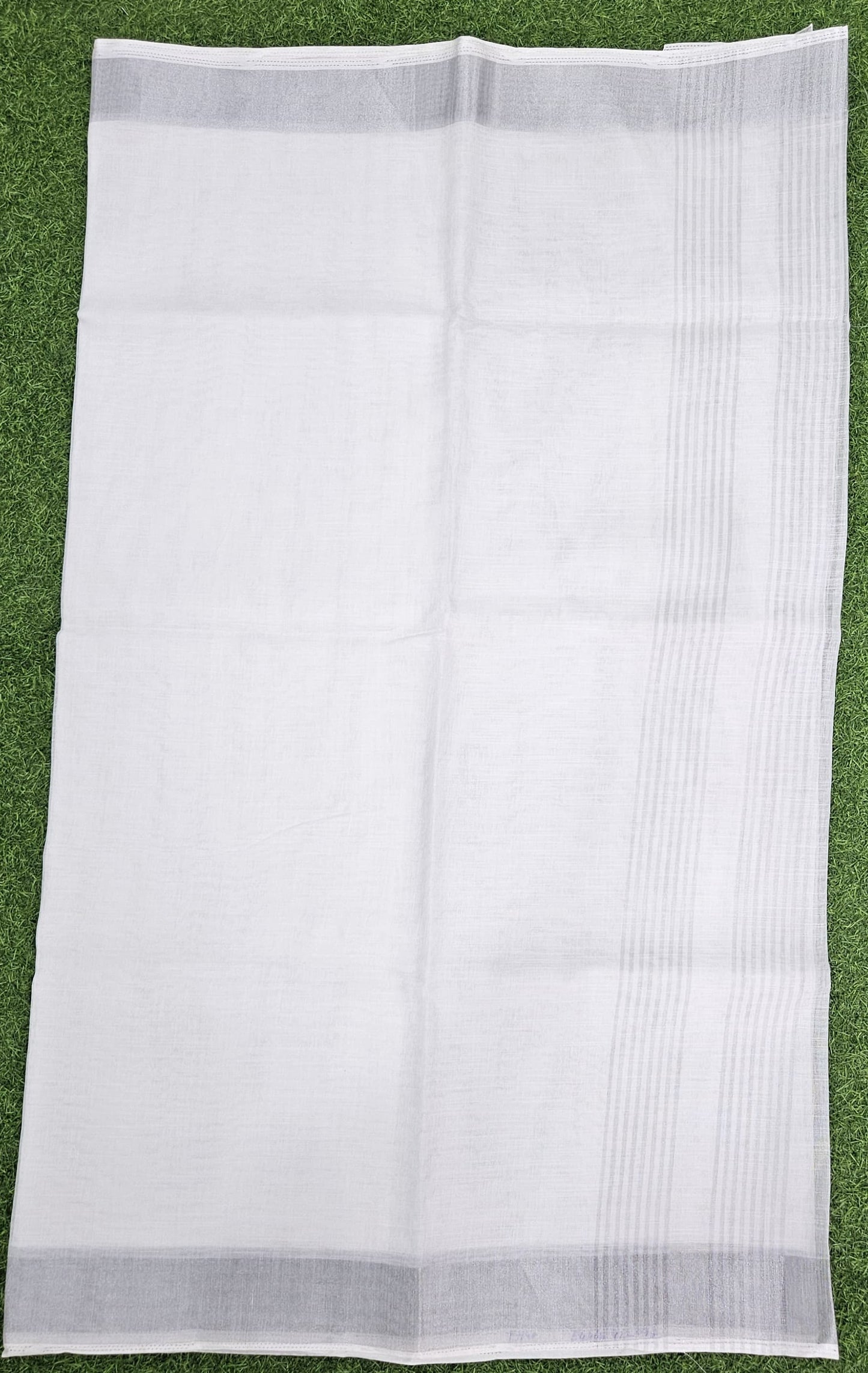 Christian Lenin Cotton Silver Jari Border