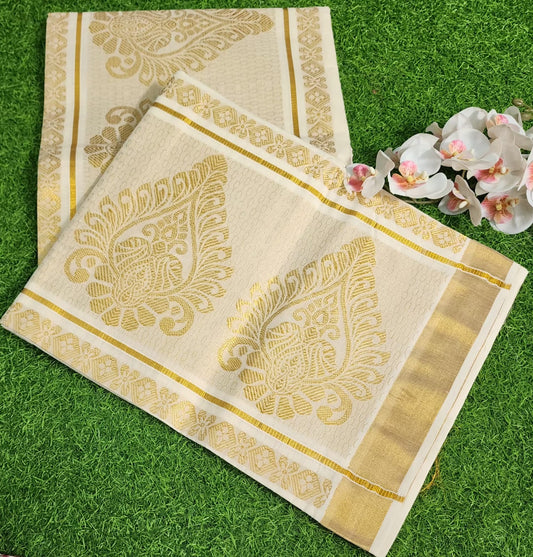 Kerala cotton Rich Pallu Butti Body