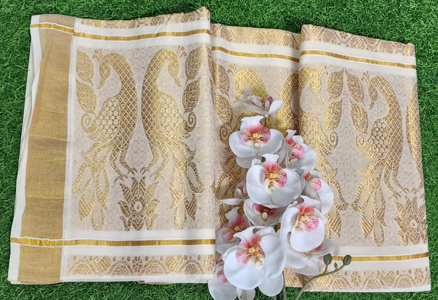 Kerala Cotton Rich Pallu Butti Body