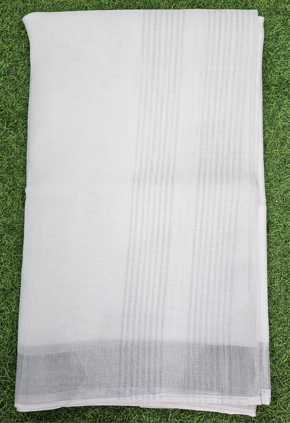 Christian Lenin Cotton Silver Jari Border